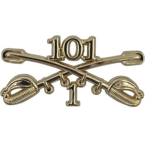 1-101 Cavalry Regimental Crossed Sabers Large