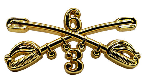 3-6 Cavalry Regimental Crossed Sabers Standard