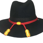 Hat Cord - Red w/ Yellow Acorns