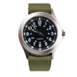 Military Style Quartz Watch - Olive Drab
