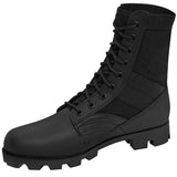 Military Jungle Boots 8" (Wide Sizes)- Black