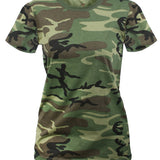 Womens Long Length Camo T-Shirt