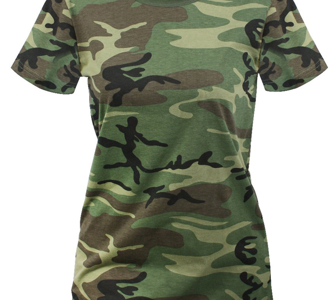 Womens Long Length Camo T-Shirt