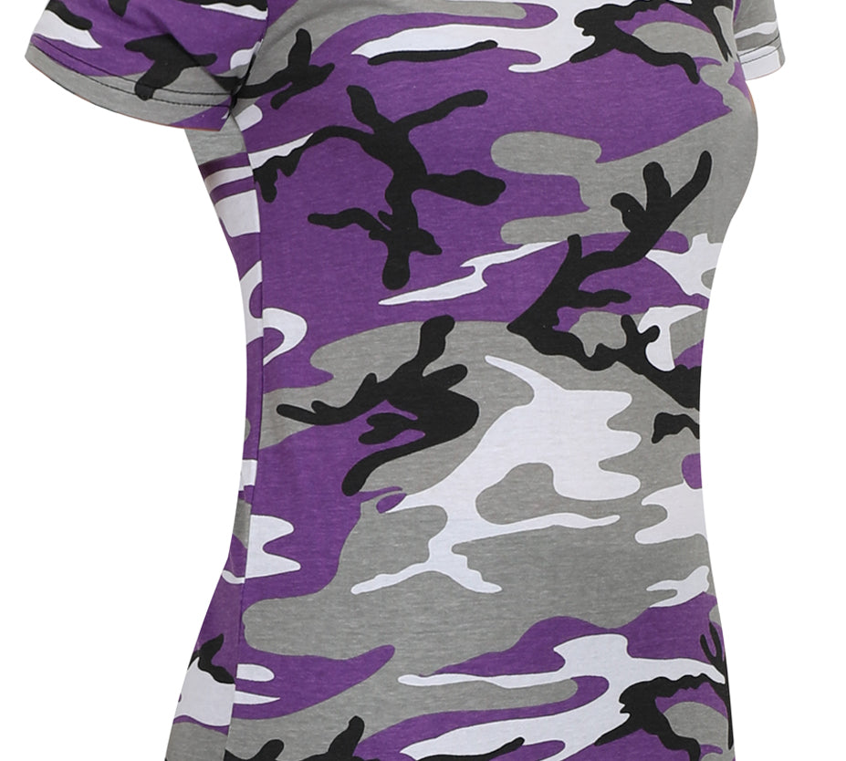 Womens Long Length Camo T-Shirt