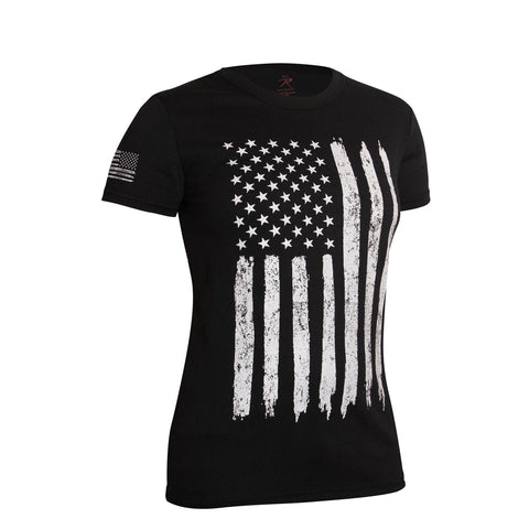 Distressed U.S. Flag T-Shirt-Women