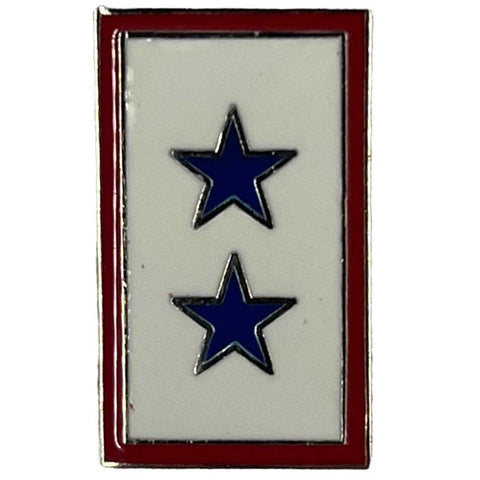 Blue Two Star Service Pin