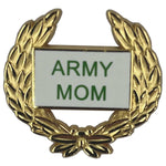 Army Mom Gold Wreath Pin