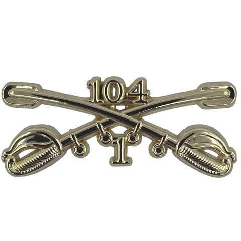 1-104 Cavalry Regimental Crossed Sabers Large