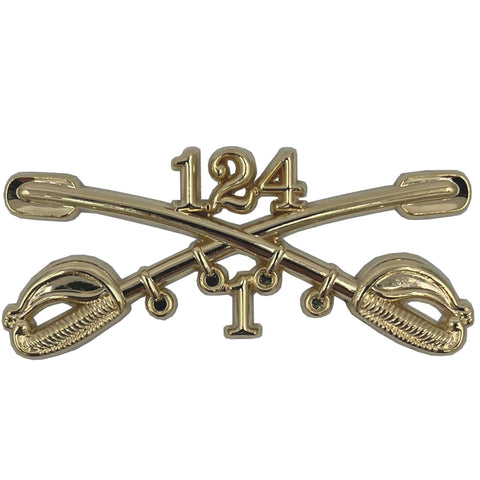 1-124 Cavalry Regimental Crossed Sabers Large