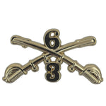 3-6 Cavalry Regimental Crossed Sabers Large