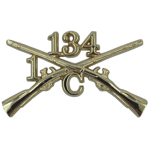 C 1-134 Cavalry Regimental Crossed Rifles Large