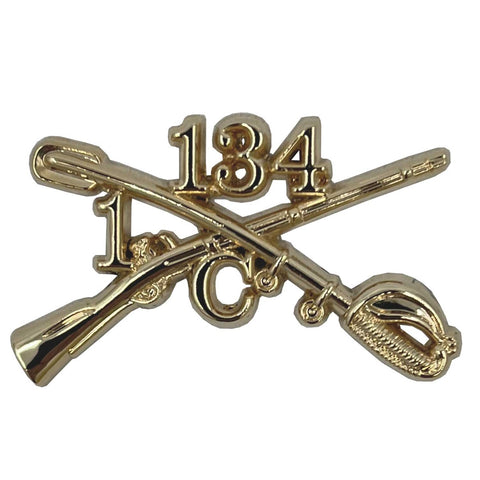 C 1-134 Cavalry Regimental Crossed Saber/Rifle Standard
