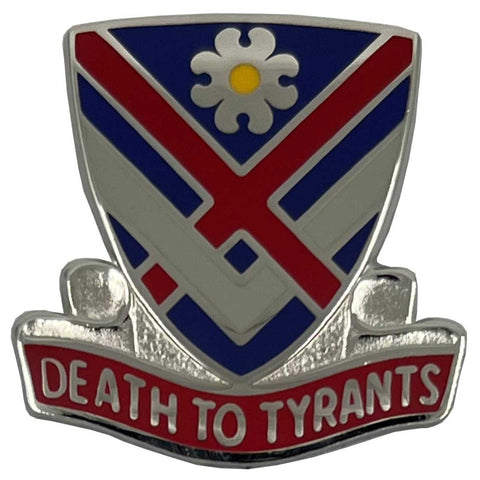 183rd Cavalry Regiment Unit Insignia "Death To Tyrants" Crest