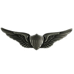 Basic Aviator Badge Silver Oxide Finish