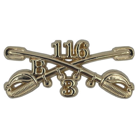 B 3-116 Cavalry Regimental Crossed Sabers Large