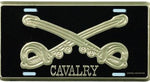 Cavalry Crossed Saber License Plate