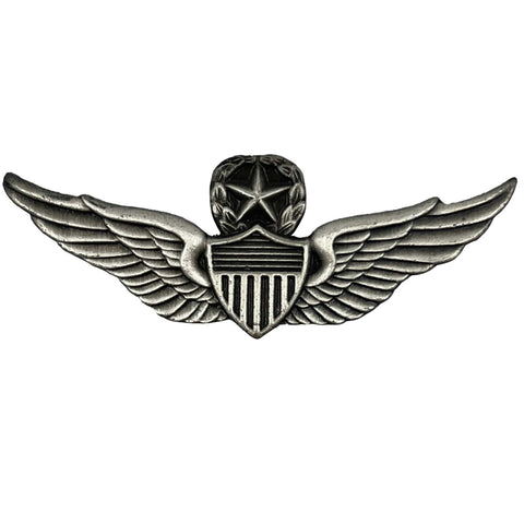 Master Aviator Badge Silver Oxide Finish