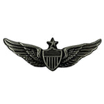 Senior Aviator Wings 1-1/8" Silver Oxide