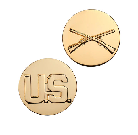 Infantry Branch Insignia - Enlisted Crossed Rifles Set