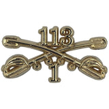 1-113 Cavalry Regimental Crossed Sabers Standard