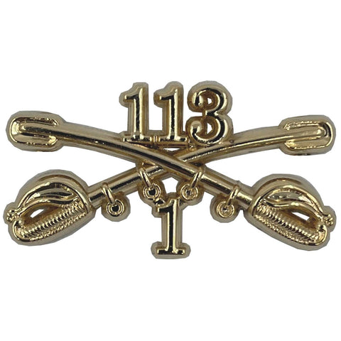 1-113 Cavalry Regimental Crossed Sabers Standard