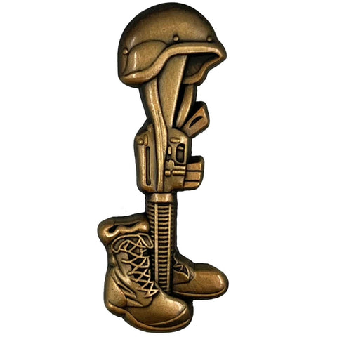 Bronze Soldier's Lest We Forget Memorial Pin