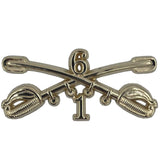 1-6 Cavalry Regimental Crossed Sabers Large