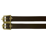 Desert Tan Suede Spur Straps with Gold Buckles