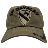 1st Cavalry Division Ball Cap-Khaki with Khaki Patch