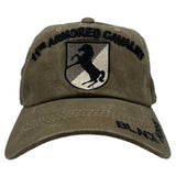 11th Armored Cavalry Ball Cap - Khaki