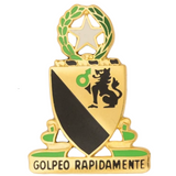 124th Cavalry Unit Crest "GOLPEO RAPIDAMENTE"
