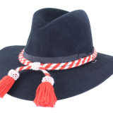 Civil War Style Hat Cord - Red/White Indian Scout