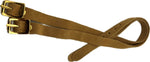 Desert Tan Suede Spur Straps with Gold Buckles