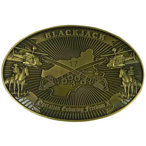 Custom Blackjack 3-17 Cavalry Belt Buckle