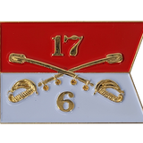 6-17 Cav Custom Cavalry Guidon Lapel Pin