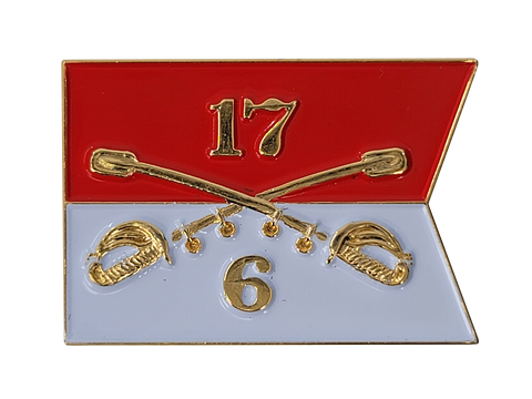 6-17 Cav Custom Cavalry Guidon Lapel Pin