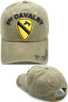 1st Cavalry Division Ball Cap - Khaki with Yellow Patch
