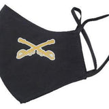 Black Cotton Face Mask with Crossed Sabers