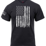 Distressed Flag Athletic T-Shirt (Black)
