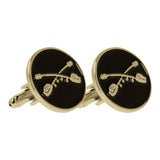 Crossed Saber Cufflinks - Gold