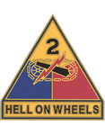 2nd Armored Division Distinctive Unit Insignia "Hell on Wheels" Set