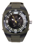 XLarge Military Style Analog & Digital Display Watch-Olive Drab