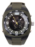 XLarge Military Style Analog & Digital Display Watch-Olive Drab