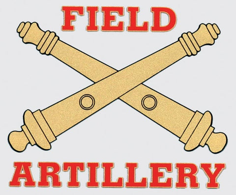 Field Artillery Decal 4.75 x 4