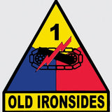 1st Armored Division "Old Ironsides" Decal 3.5 x 3.75