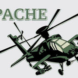 Apache Helicopter Decal 5.75 x 3.75