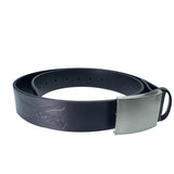 Black Leather Crossed Saber Belt