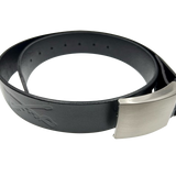 Black Leather Crossed Saber Belt