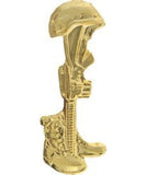 Gold Soldier's Lest We Forget Memorial Pin