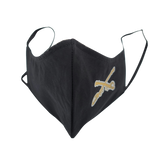 Black Cotton Face Mask with Crossed Sabers